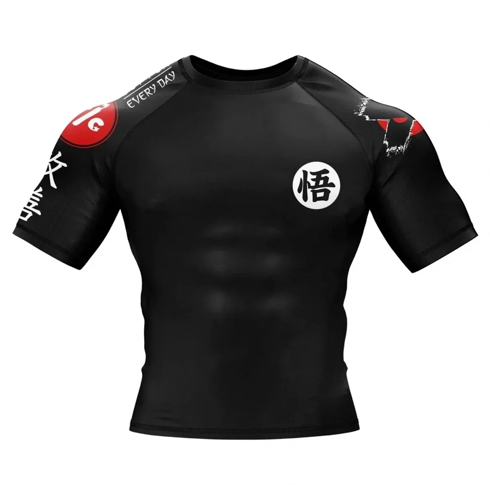 NWT‎ Martial Kanji Black Rash Guard Set L D57